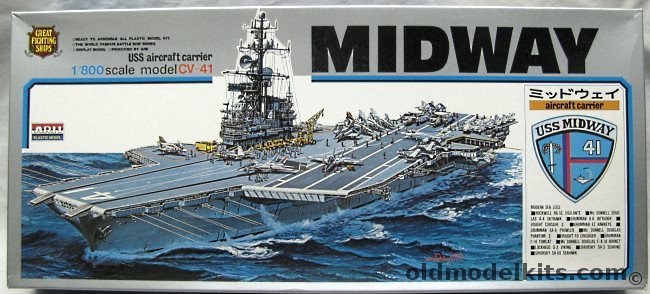 Arii 1/800 USS Midway CV41 Angled Deck Aircraft Carrier, A128-1800 plastic model kit